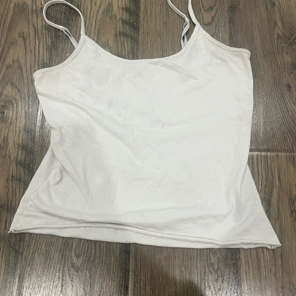 Old Navy White Fitted Crop Camisole